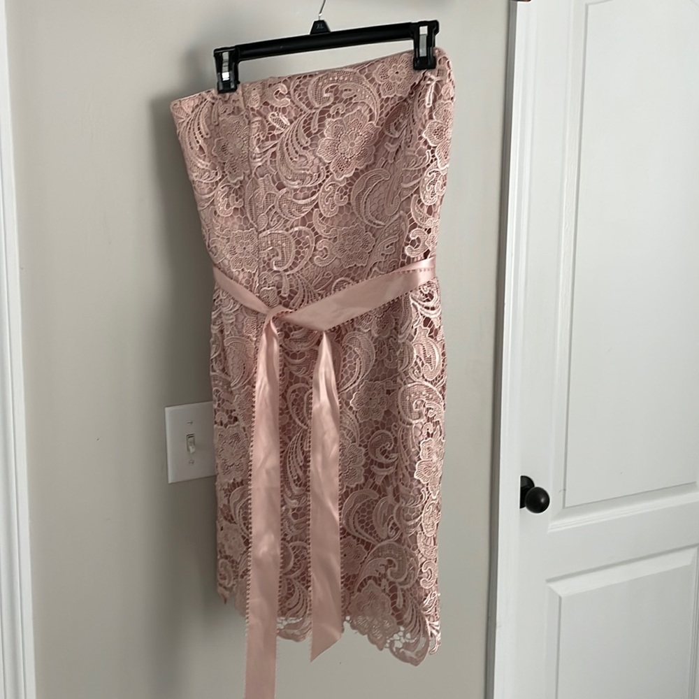 Blush lace dress
